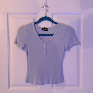 Light blue top